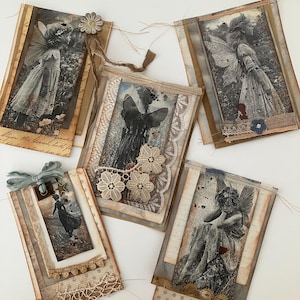 Cluster di carta fatta a mano, libretti di frammenti, diari di fate con ritagli, forniture per diari di scarto, regali per artigiani, forniture per scrapbooking