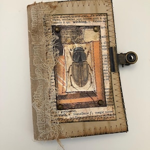 Mini Halloween Journal: Handmade Blank Insect Pocketbook