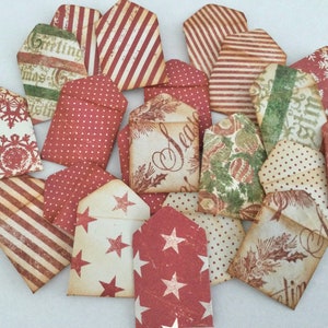Sobres cuadrados en miniatura para Navidad, diario basura, material efímero navideño, scrapbooking, correo feliz, duende navideño, hada de los dientes, árboles de los deseos,