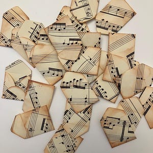 Mini Vintage Music Score Envelopes: Junk Journaling, Scrapbook (Set of 10)
