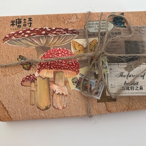 Ephemerapakket natuurthema, stickerset bosstijl, briefpapier, plakboekbenodigdheden,