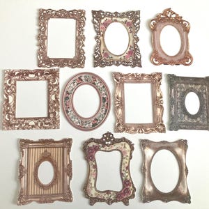 Junk Journal Ephemera: Thirty decorative Paper Frames, Scrapbook Embellishments