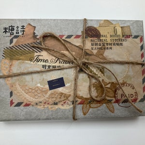 Efemerapakket met reisthema, stickerset, briefpapier, plakboekbenodigdheden, cadeau voor crafter, dagboekbenodigdheden