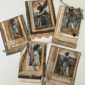 Cluster di carta fatta a mano, libretti di frammenti, diari di fate con ritagli, forniture per diari di scarto, regali per artigiani, forniture per scrapbooking