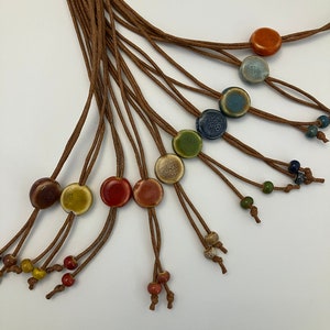 Handmade Ceramic Beaded Journal Closure: Bookmark Planner Embellishment.