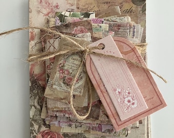 Floral Junk Journal Ephemera Kit: 100-teiliges Scrapbook Versorgung Paket, Geschenk für Bastler