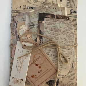Diario basura de estilo vintage, material de papelería, suministros para álbumes de recortes, paquete de álbumes de recortes de 100 piezas, suministros para manualidades, suministros para diarios de papel