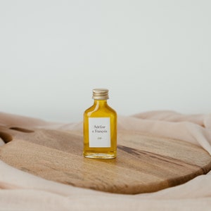 Regalo para invitados: Frasco pequeño de aceite de oliva personalizado (evento, boda, etc.) - Pedido mínimo 10