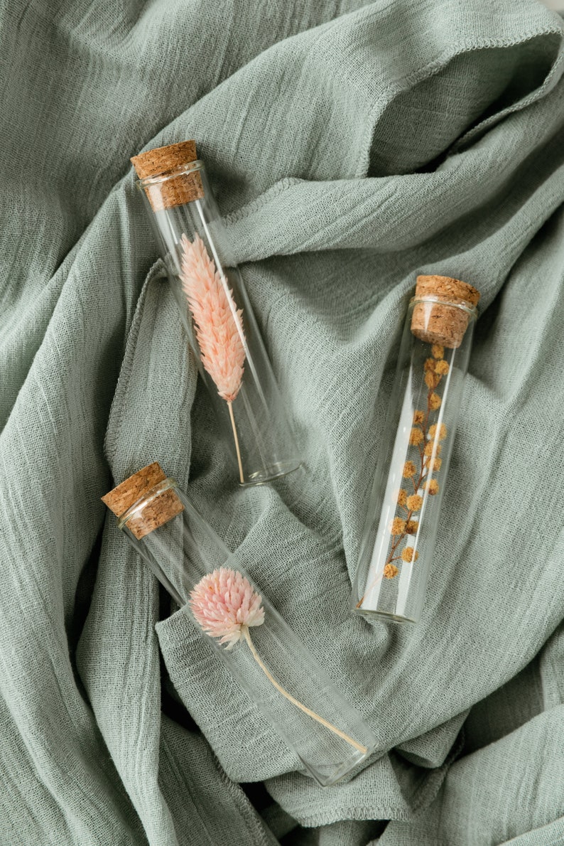 Guest gift: Personalized Dried Flower Vial 10cm Wedding, event, etc. Minimum order 10 image 5