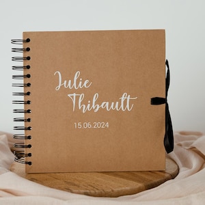 Livre d'or Kraft personnalisé (événement, mariage, baptême, anniversaire...)