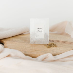 Guest gift: Bag of seeds to sow &quot;Roseraie&quot; (Wedding, event, etc.) - Minimum order 10