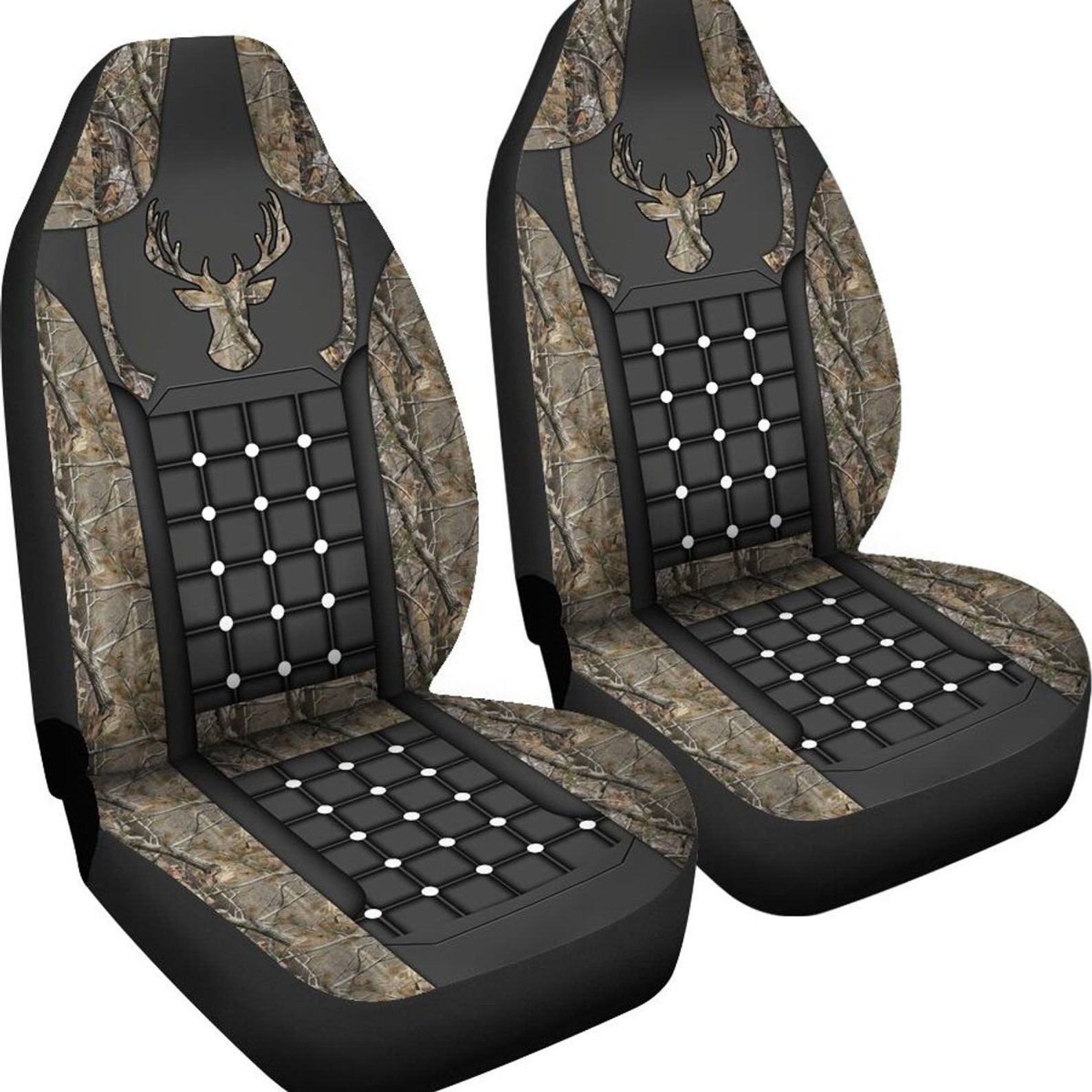 Hunting Cool Buck Brown Camo Car Seat Cover Animal Custom Etsy