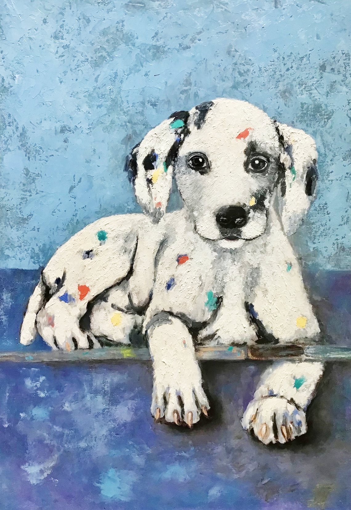 Hund Gemälde Original Kunst Öl Impasto Leinwand Kunst Haustier Etsy