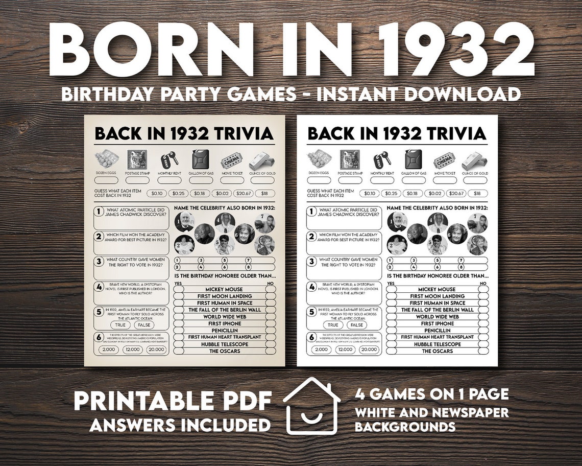 1972 Trivia Printable Printable World Holiday