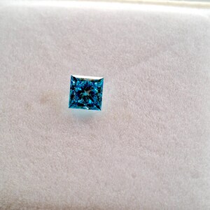 Princess Cut Vivid Blue Lab Grown Diamond 1.00 CT IGI Certified | Loose Diamond for Engagement Ring | CVD Diamond | Custom Ring Stone