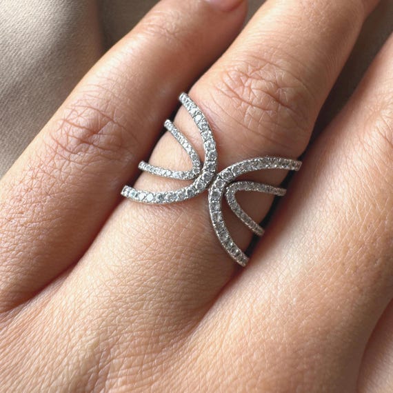 Round Lab Created Diamond Statement Cocktail Ring, CWT, 9k