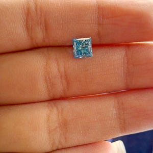 Princess Cut Vivid Blue Lab Grown Diamond 1.00 CT IGI Certified | Loose Diamond for Engagement Ring | CVD Diamond | Custom Ring Stone