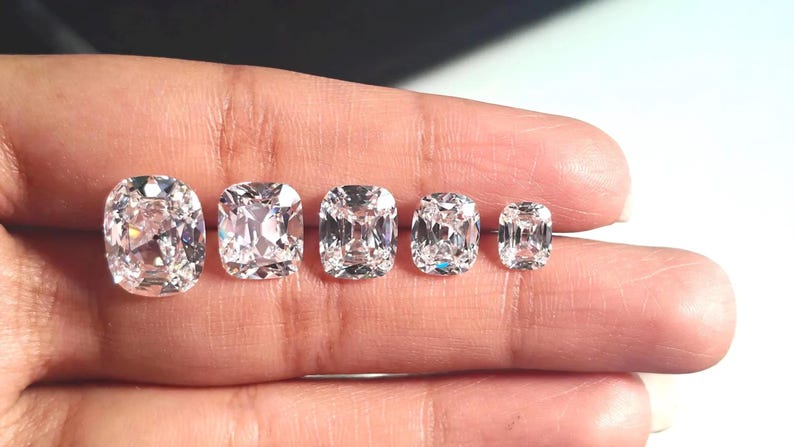Old Mine Cut Lab Grown Diamond, Cushion Cut Loose Diamond, Antique Diamond, 1 Carat to 5 Carat IGI Certified CVD Diamond image 9