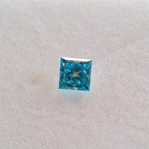 Princess Cut Vivid Blue Lab Grown Diamond 1.00 CT IGI Certified | Loose Diamond for Engagement Ring | CVD Diamond | Custom Ring Stone