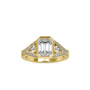 IGI Certified 1.75 TCW Emerald Cut Lab Grown Diamond Solitaire Engagement Ring, Wedding Ring, 14K Solid Gold Jewelry
