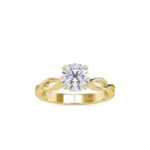 Unique Heart Prong 1 CTW Round Cut Lab Grown Diamond Engagement Solitaire Ring, 10/14k Gold Bridal Jewelry for Women, Moissanite Ring