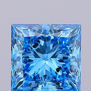 Princess Cut Vivid Blue Lab Grown Diamond 1.00 CT IGI Certified | Loose Diamond for Engagement Ring | CVD Diamond | Custom Ring Stone
