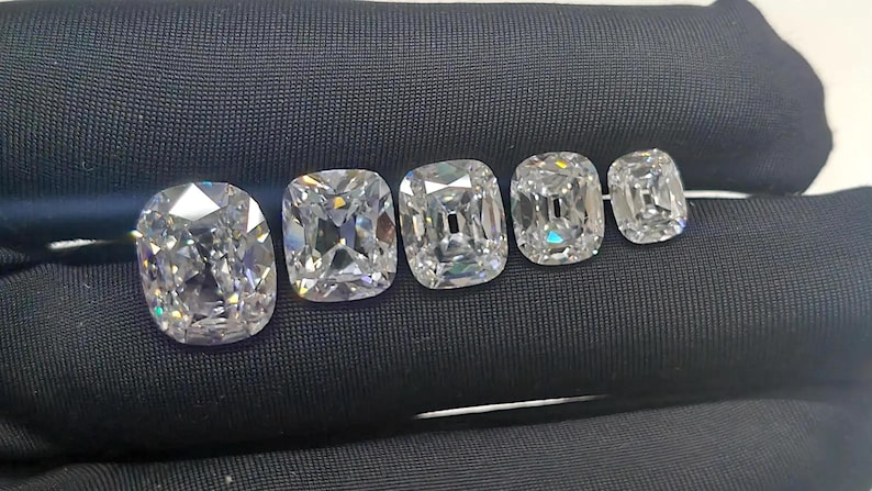 Old Mine Cut Lab Grown Diamond, Cushion Cut Loose Diamond, Antique Diamond, 1 Carat to 5 Carat IGI Certified CVD Diamond image 8