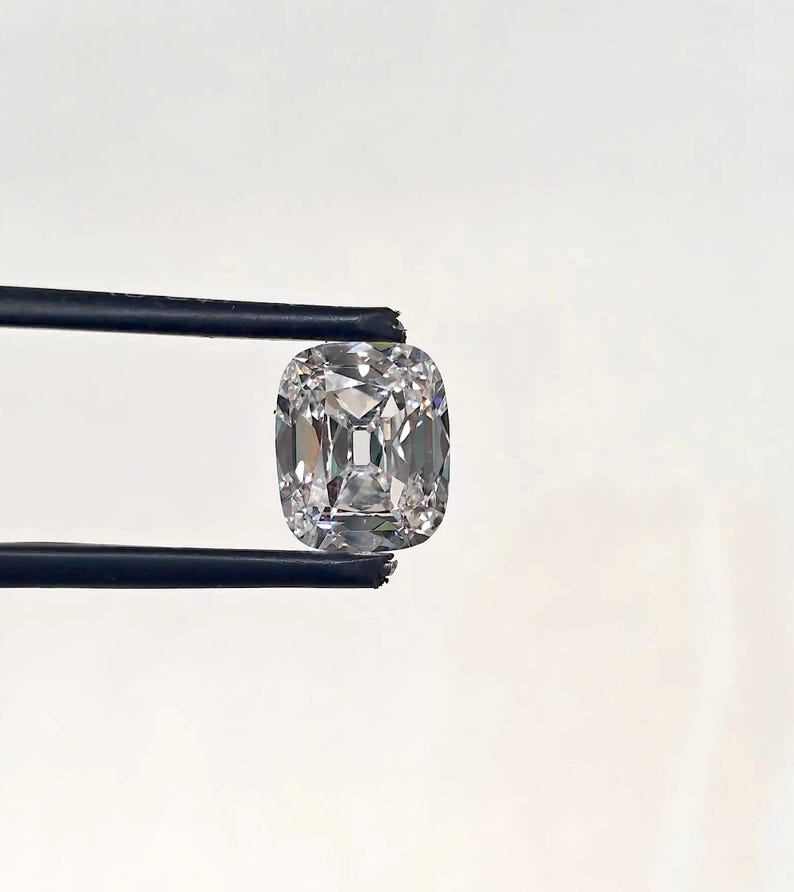 Old Mine Cut Lab Grown Diamond, Cushion Cut Loose Diamond, Antique Diamond, 1 Carat to 5 Carat IGI Certified CVD Diamond