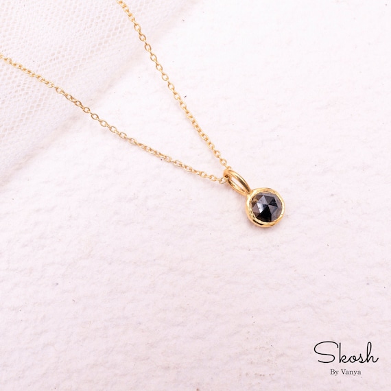 アクセサリー 22kt Gold 4mm Rosecut Diamond Necklace 22kt Gold 4mm Rosecut Diamond Necklace