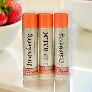 Strawberry Lip Balm: Sheabutter & Kakaobutter, feuchtigkeitsspendende Lippenpflege
