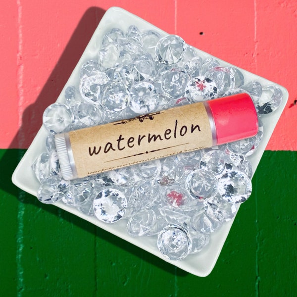 Watermelon Lip Balm, Watermelon Chapstick, Summer Chapstick, Aviation Gift, Lip Balm Tube, Travel Gift, Melon Lip Balm, Melon Chapstick