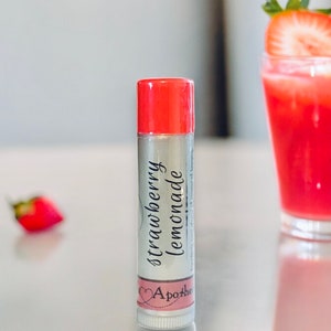 Strawberry Lemonade Lip Balm: Shea & Cocoa Butter, Moisturizing Chapstick
