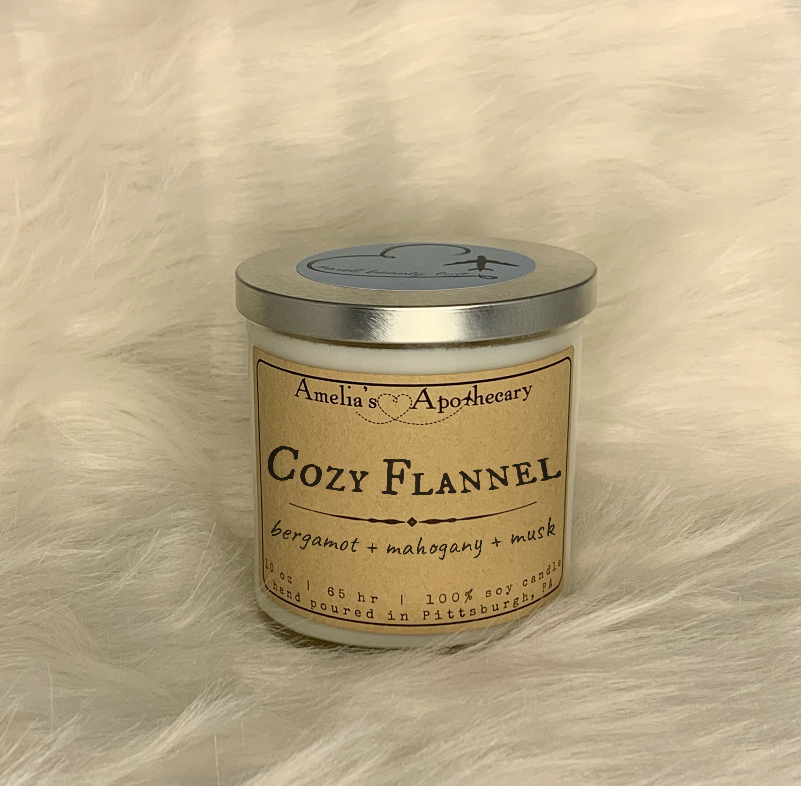 Cozy Flannel Candle Flannel Scent 100 Soy Wax 10 oz Etsy