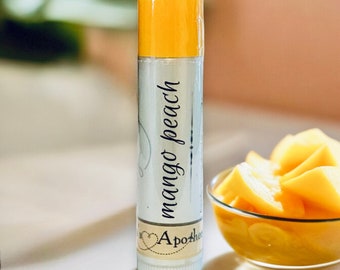 Mango Pfirsich Lippenbalsam, Mango Pfirsich Chapstick, Pfirsich Lippenbalsam, Sommer Lippenbalsam, Lippenbalsam Tube, feuchtigkeitsspendender Lippenbalsam, fruchtiger Lippenbalsam, Lippenpflege