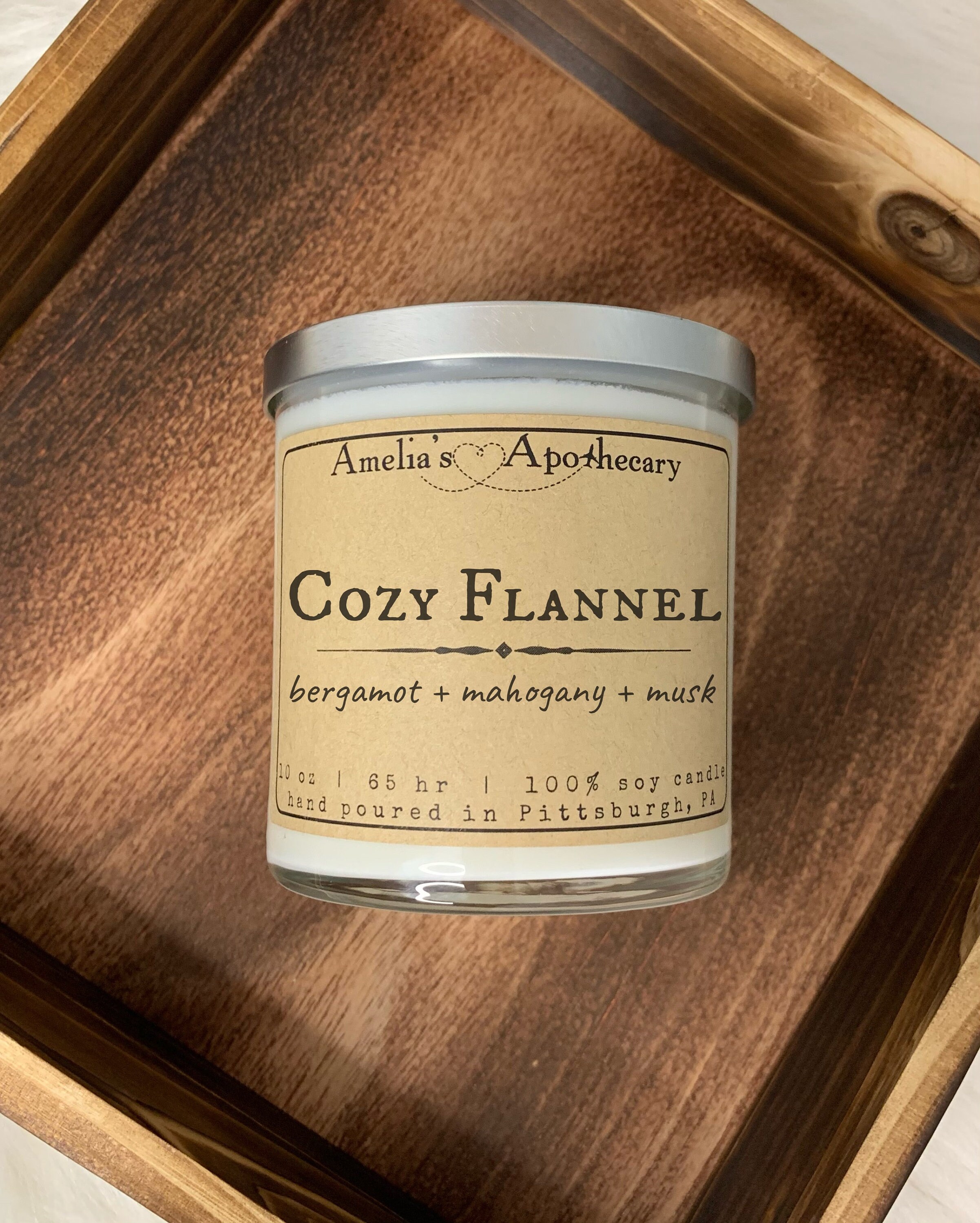 Cozy Flannel Candle Flannel Scent 100 Soy Wax 10 oz Etsy