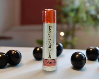 Sweet Black Cherry Lip Balm, Cherry Chapstick, Cherry Lip Balm Tube, Cherry Lip Balm, Moisturizing Lip Balm, Cherry Lip Care,Travel Lip Balm