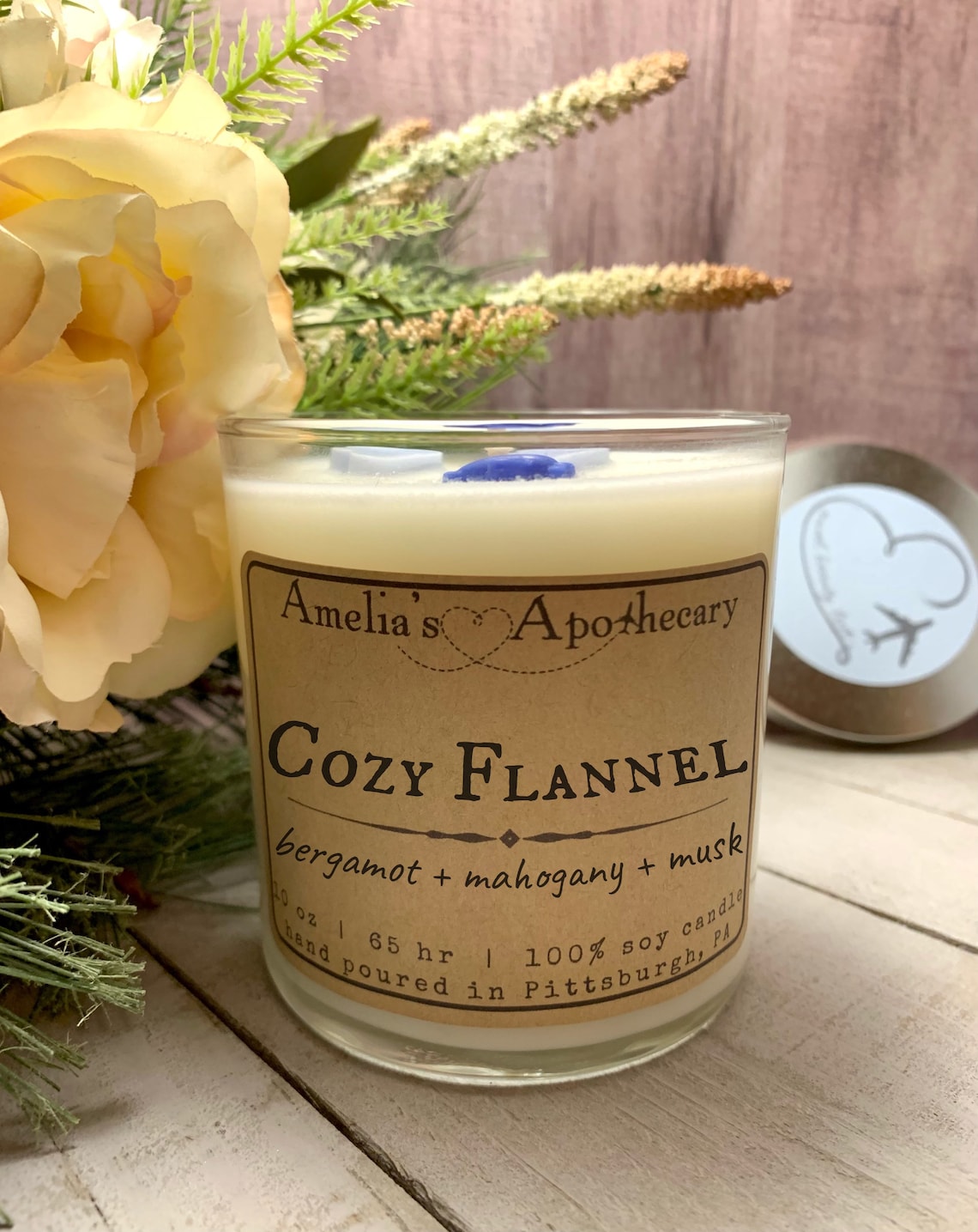 Cozy Flannel Candle Flannel Scent 100 Soy Wax 10 oz Etsy