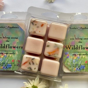 Wildflower Honey Scented Soy Wax Melts: Floral Home Fragrance