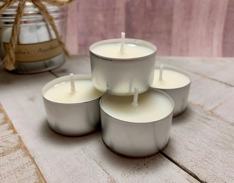 Tea Light Set of 4 Unscented Tea Lights 4 Tea Lights Tea Etsy