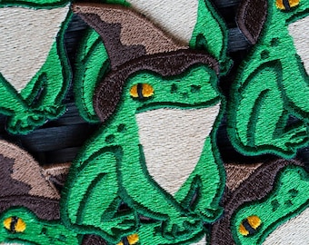 Wizard Frog patch - Witch and Wizard hat