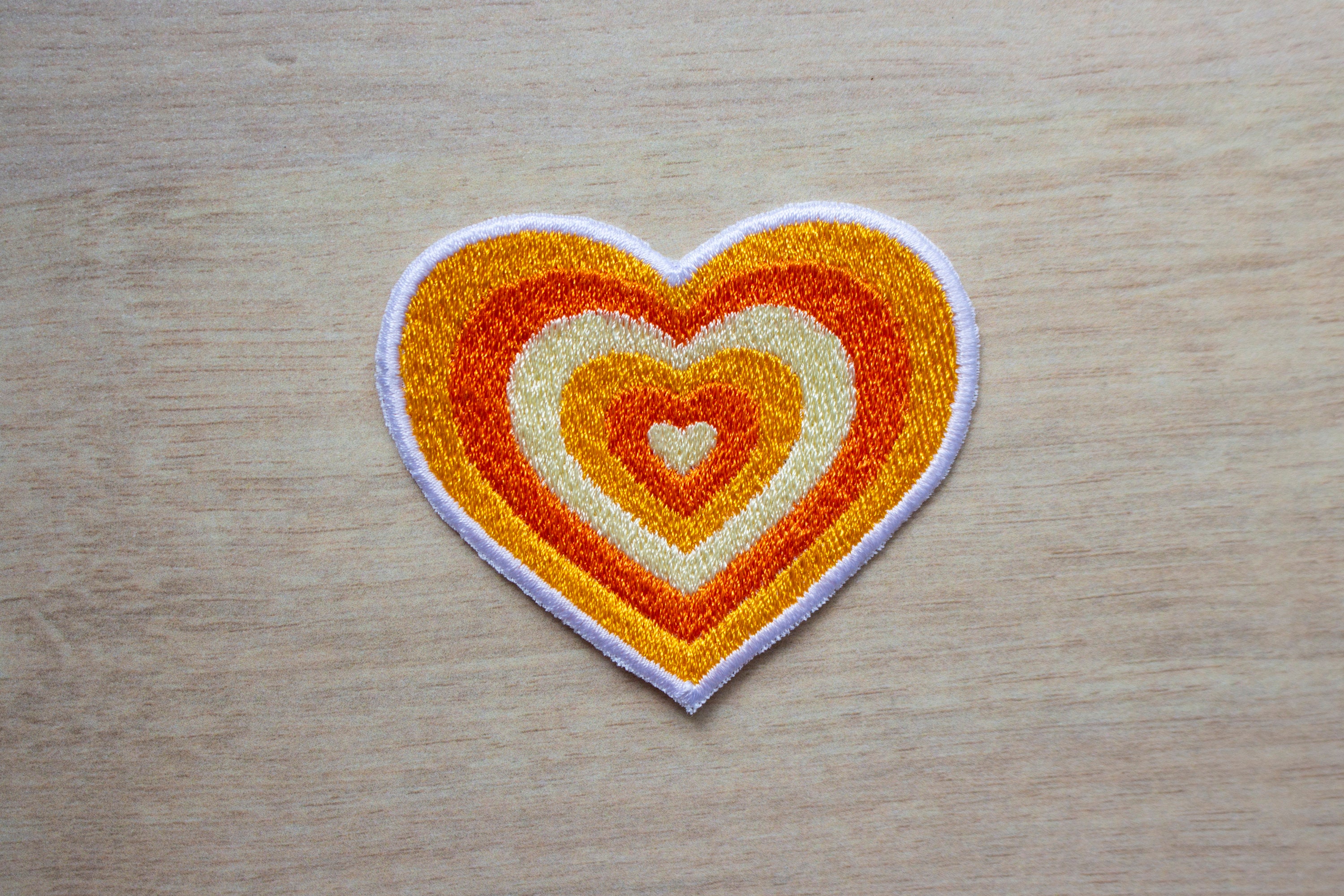 Funky Retro Heart Patch - 4 Colours Available! - Etsy