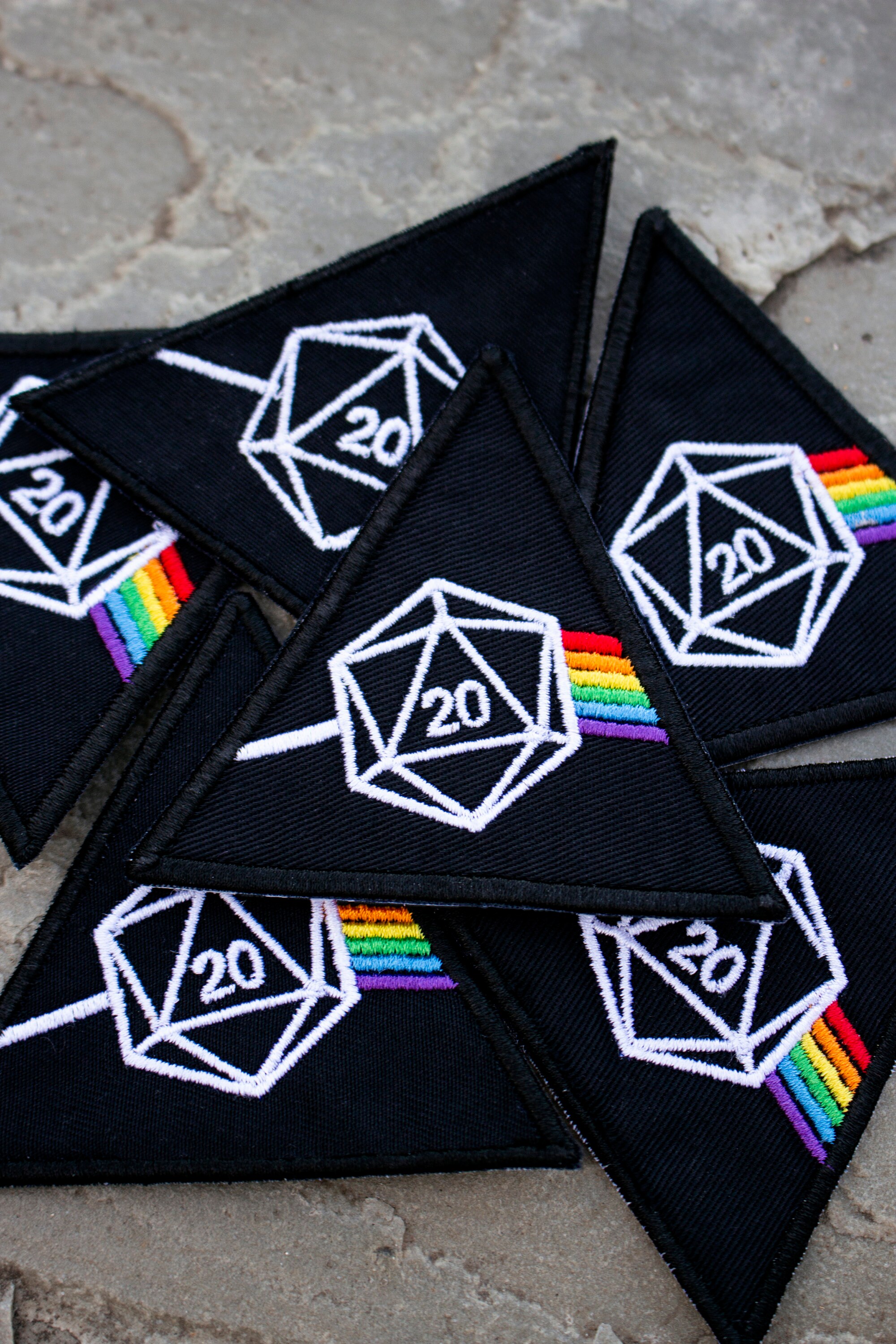 D20 Dice Prism Triangle Patch - Etsy