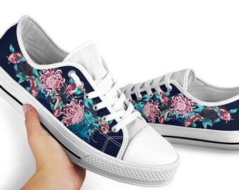 custom floral converse