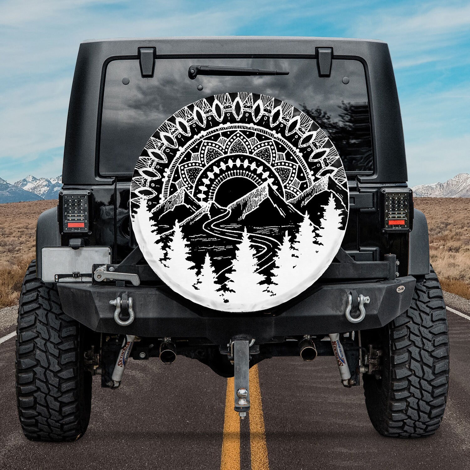 Spare Tire Cover Tiger Design Art Print Thickening Universal Wheel Tire Cover 14 Inch Fit for Jeep Wrangler,Trailer,RV,Honda CR-V 
