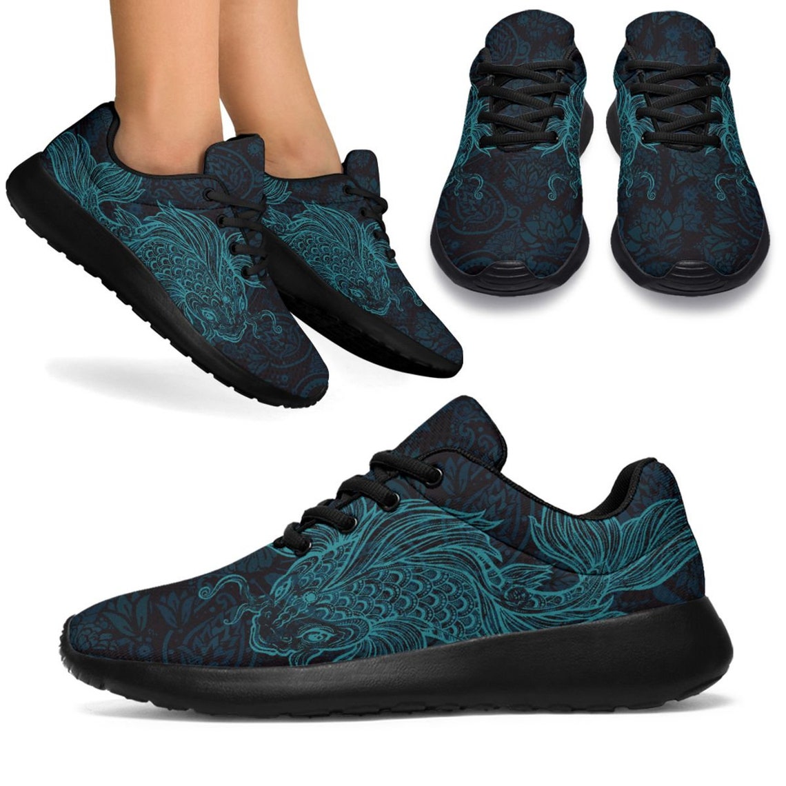Japanese Koi Fish Sneakers14 Sneaker for Family Sneakers for Etsy