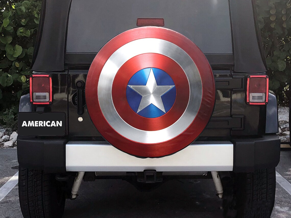 American Captain Shiled Spare Tire Cover Marvel Lover Gift Etsy UK