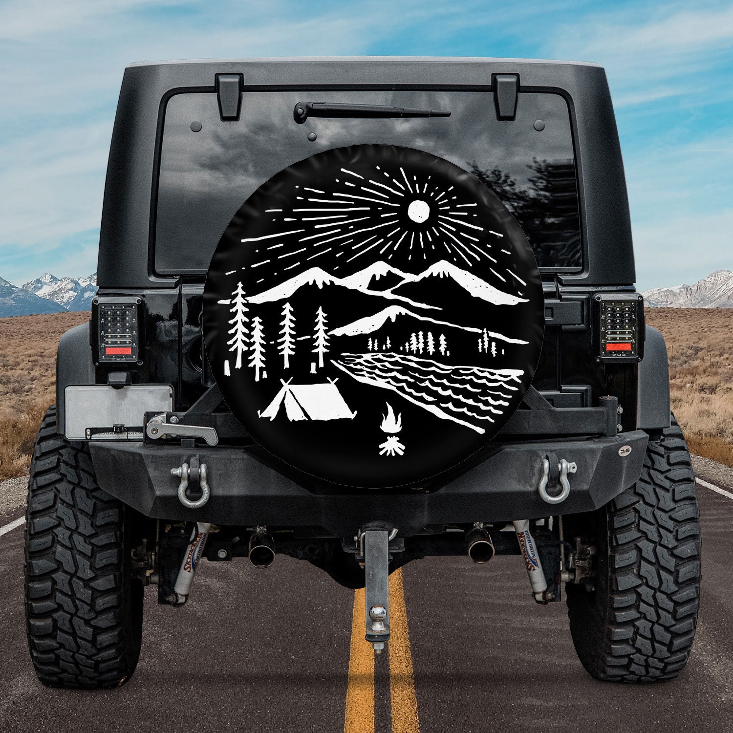 Campingaholic Spare Tire Cover For Car Personalized Camper Etsy