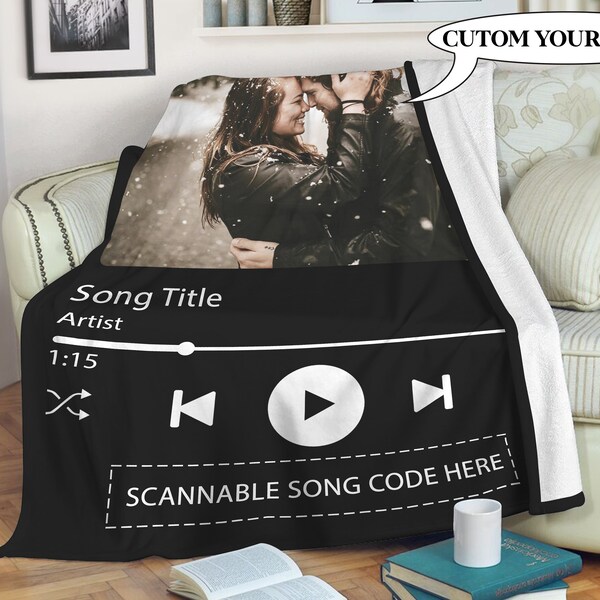Spotify Blanket Couple for Him Etsy