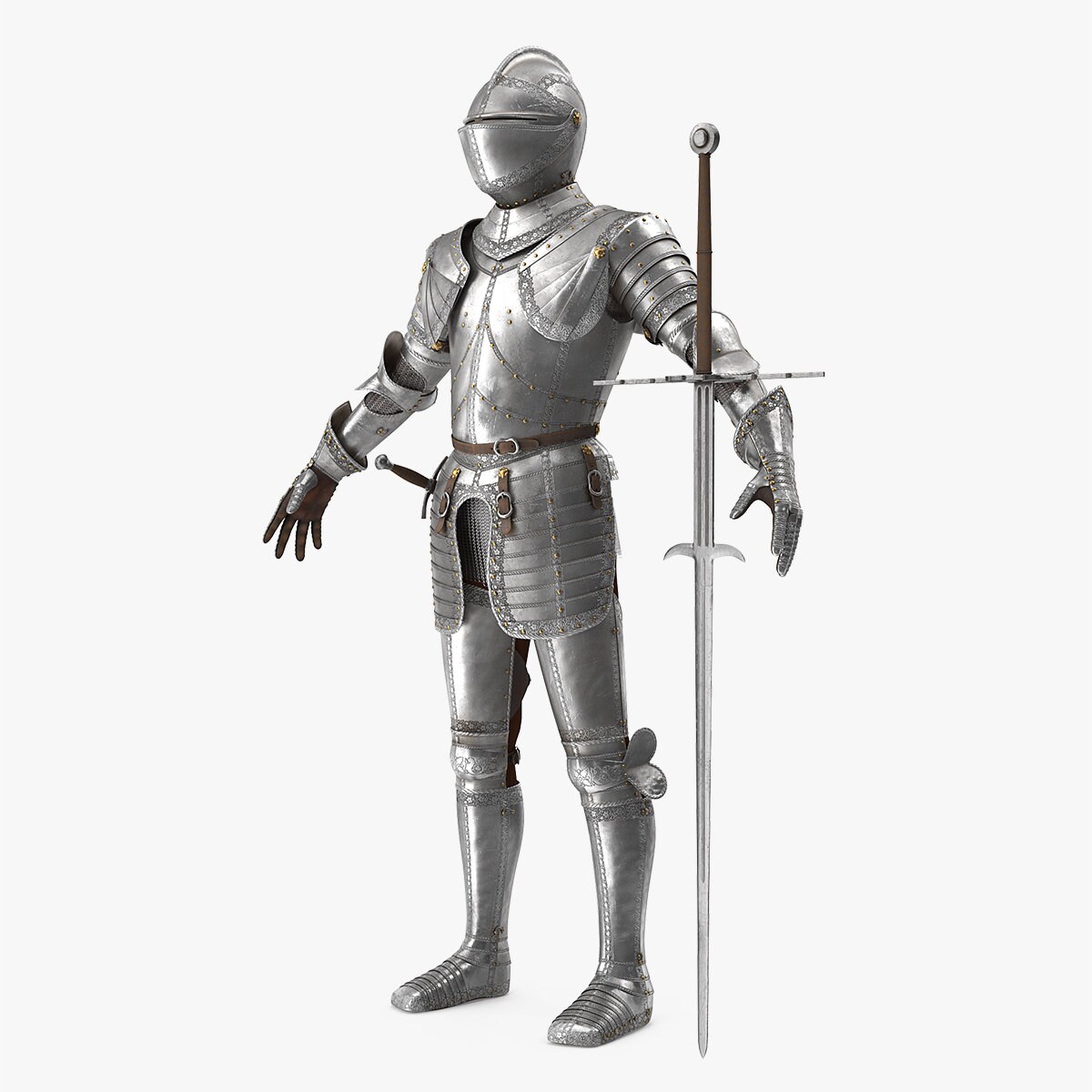 Medieval Knight Plate Armor with Zweihander TPose is a high Etsy