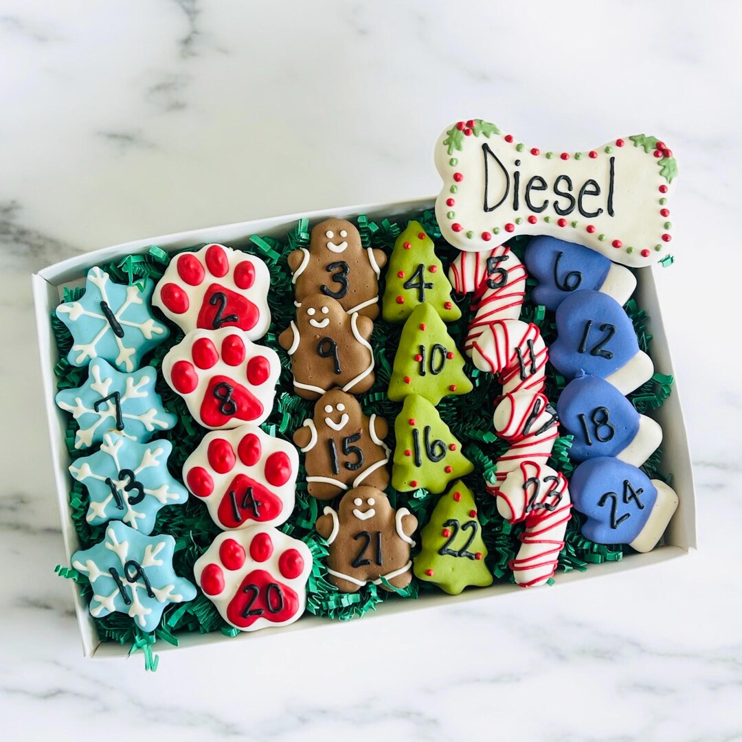 Doggy Advent Calendar Treat Box Christmas Dog Treats Organic Dog